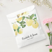 Modern Rustic Lemon Waterverf Summer Wedding Bedankzakje (Gezegeld)