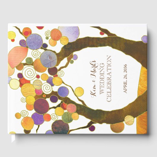 Modern Rustic Love Trees Wedding Gastenboek (Voorkant)