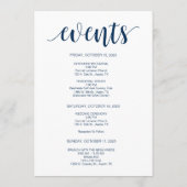 Modern Rustic, marine, dingen te doen, reiskaart Programmakaart (Achterkant)