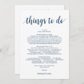 Modern Rustic, marine, dingen te doen, reiskaart Programmakaart (Voorkant / Achterkant)