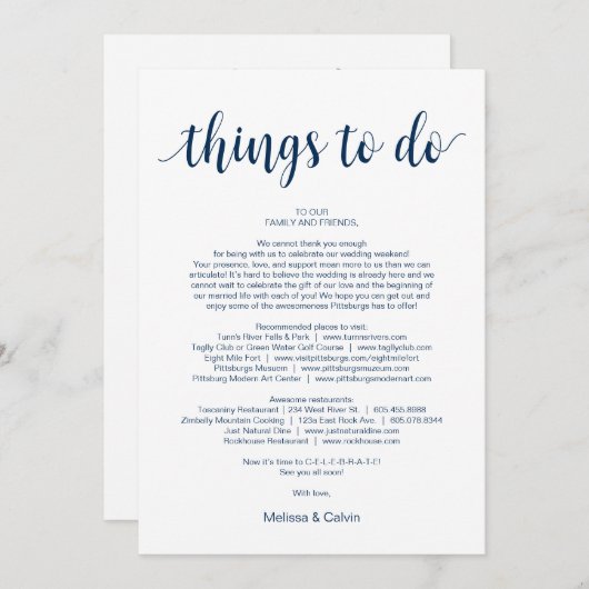 Modern Rustic, marine, dingen te doen, reiskaart Programmakaart (Voorkant / Achterkant)