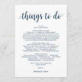 Modern Rustic, marine, dingen te doen, reiskaart Programmakaart (Voorkant)