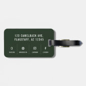 Modern Rustic Masculine Mountain Outdoor Goods Bagagelabel (Achterkant horizontaal)