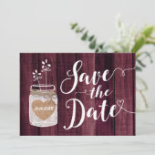 Modern Rustic Mason Jar Wedding Save the Date (Staand voorkant)