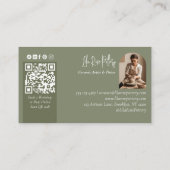 Modern Rustic Minimal Handmade Pottery Ceramic Visitekaartje (Achterkant)