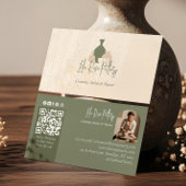 Modern Rustic Minimal Handmade Pottery Ceramic Visitekaartje