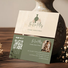 Modern Rustic Minimal Handmade Pottery Ceramic Visitekaartje