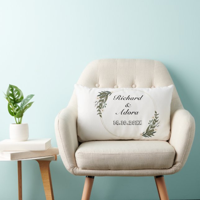 Modern Rustic Monogram Custom Family Name Sage  Kussen (Stoel)