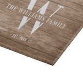 Modern Rustic Monogram Familienaam Hout Snijplank (Hoek)