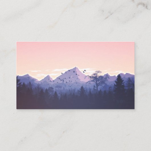 Modern & Rustic Mountain Forest Hartelijk dank Informatiekaartje (Achterkant)