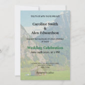 Modern Rustic  Mountain Wedding Kaart (Voorkant)