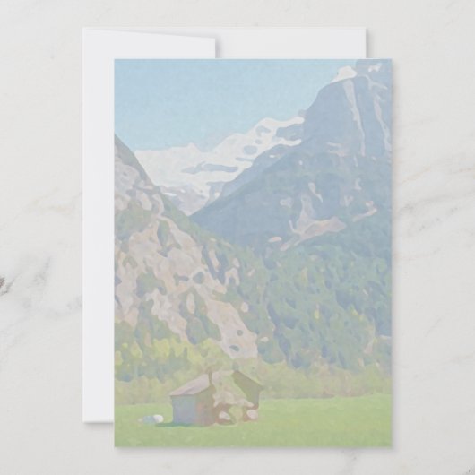 Modern Rustic  Mountain Wedding Kaart (Achterkant)