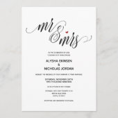 Modern Rustic Mr. en Mrs Wedding Kaart (Voorkant)