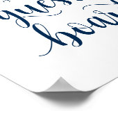 Modern Rustic Navy Wedding Our Guest Board Poster (Hoek)
