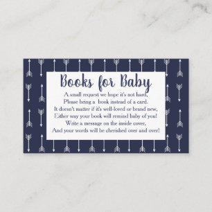 Modern Rustic Navy & White Wolf Boek Verzoek Informatiekaartje