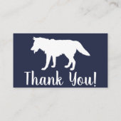 Modern Rustic Navy & White Wolf Boek Verzoek Informatiekaartje (Achterkant)