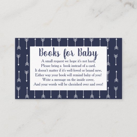 Modern Rustic Navy & White Wolf Boek Verzoek Informatiekaartje (Voorkant)