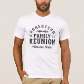 Modern Rustic Personalized Family Reunion T-shirt (Voorkant)