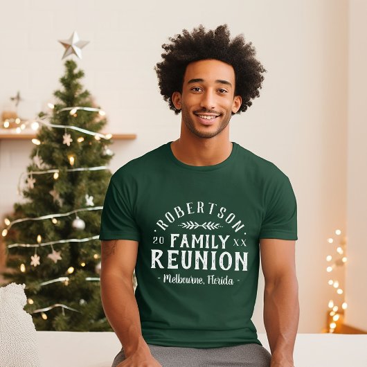 Modern Rustic Personalized Family Reunion T-shirt