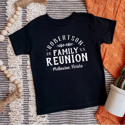 Modern Rustic Personalized Family Reunion T-shirt