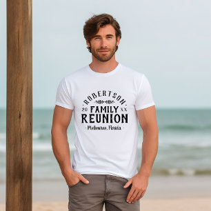 Modern Rustic Personalized Family Reunion T-shirt