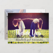 Modern Rustic Photo Wedding Bedankt Briefkaart (Voorkant / Achterkant)