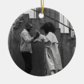 Modern Rustic Plaid Christmas Ornament Personalize (Voorkant)