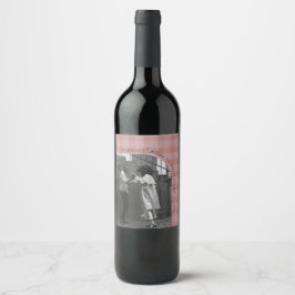 Modern Rustic Plaid Holiday Wine Label Personalize Wijn Etiket