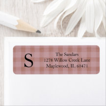 Modern Rustic Plaid Return Address Labels