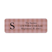 Modern Rustic Plaid Return Address Labels (Voorkant)