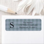 Modern Rustic Plaid Return Address Labels (Insitu)
