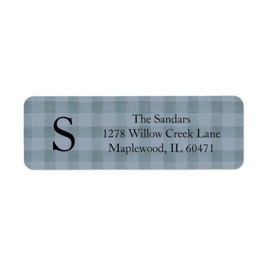 Modern Rustic Plaid Return Address Labels (Voorkant)