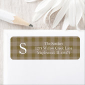 Modern Rustic Plaid Return Address Labels (Insitu)