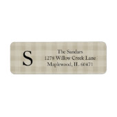 Modern Rustic Plaid Return Address Labels (Voorkant)