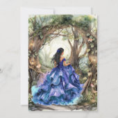 Modern Rustic Quinceanera Invitation Kaart (Achterkant)