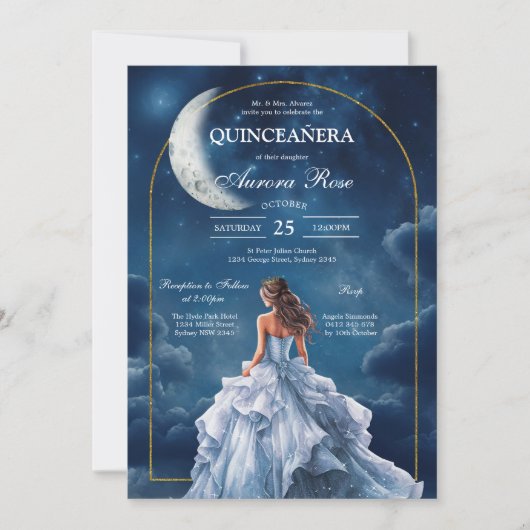 Modern Rustic Quinceanera Invitation Kaart (Voorkant)