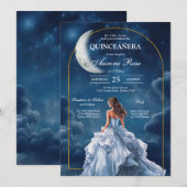 Modern Rustic Quinceanera Invitation Kaart (Voorkant / Achterkant)