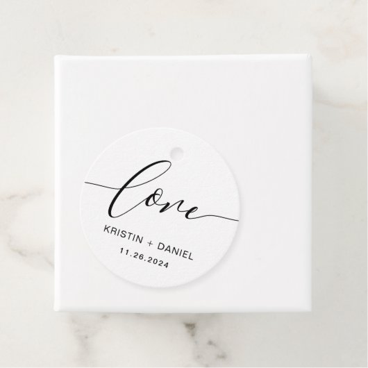 Modern Rustic Script Calligraphy Love Label (In situ)