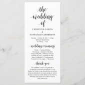 Modern rustic script, Wedding Ceremony Program Programmakaart (Voorkant)