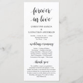 Modern rustic script, Wedding Ceremony Programmakaart (Voorkant)