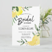 Modern Rustic Summer Lemon Vrijgezellenfeest Kaart (Staand voorkant)