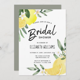 Modern Rustic Summer Lemon Vrijgezellenfeest Kaart