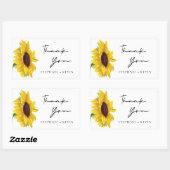Modern Rustic Sunflower Weddenschap Bedankt Rechthoekige Sticker (Vel)