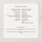 Modern Rustic Sunflower Wedding Programmakaart (Achterkant)