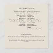 Modern Rustic Sunflower Wedding Programmakaart (Achterkant)