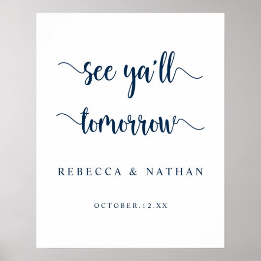Modern Rustic, Tot ziens allemaal morgen Poster (Voorkant)