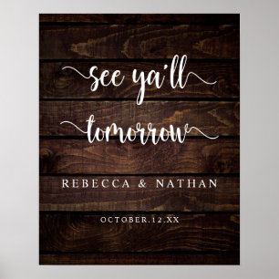 Modern Rustic, Tot ziens morgen Poster