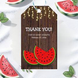 Modern Rustic Watermelon Slices Baby shower Cadeaulabel