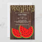 Modern Rustic Watermelon Slices Baby shower Kaart (Voorkant)
