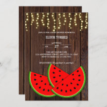 Modern Rustic Watermelon Slices Baby shower